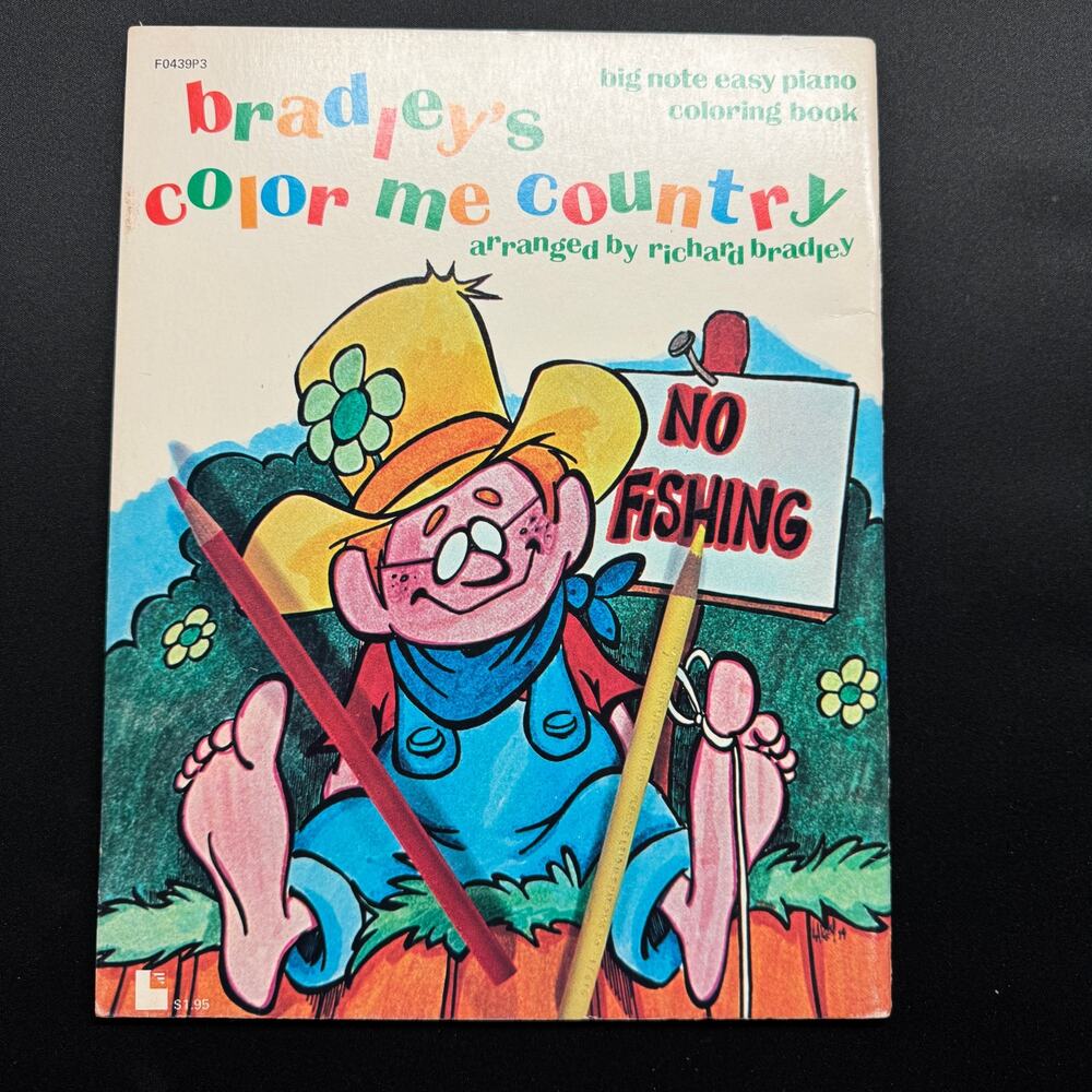 Bradley’s color me country piano coloring book Toys “R” Us 1974 New Old Stock